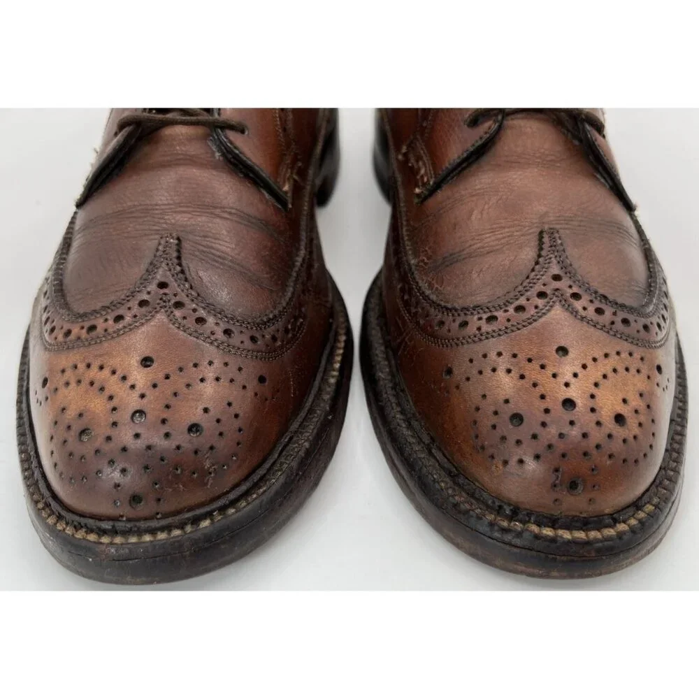 Vintage Florsheim Royal Imperial 93602 Longwing Wingtip Dress Shoes Men’s 8C
